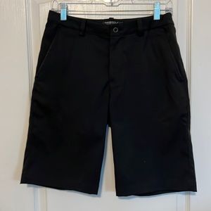 Nike Golf; black Dri-Fit golf shorts; sz youth large